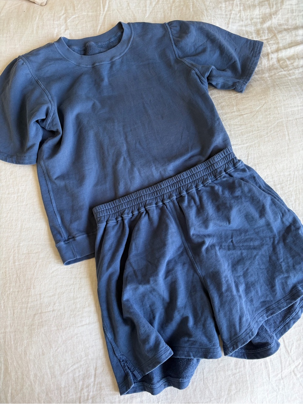 All the Babies Organic Cotton Terry Reversible Sweat Shorts Set